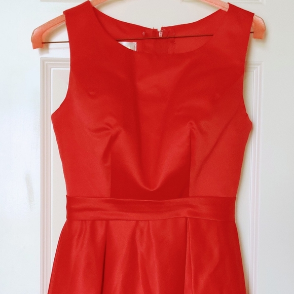 Orange Red Midi cocktail dress, NWT, SMALL - Picture 1 of 5